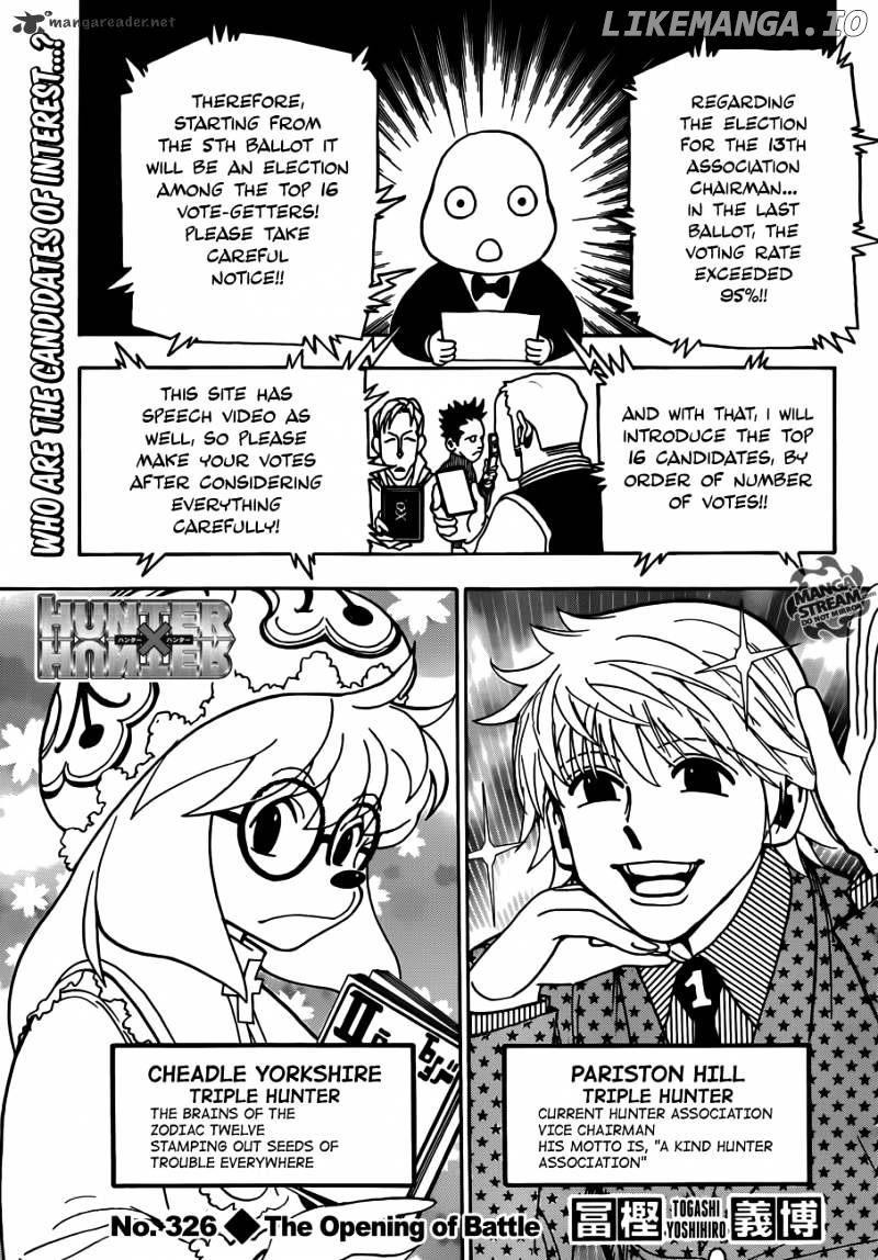 Hunter x Hunter, Chapter 326 image 01